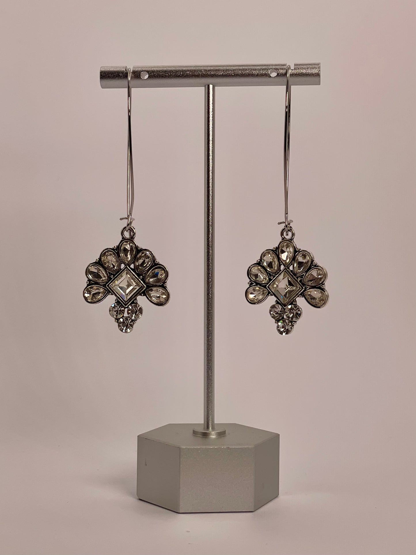 Crista - White Stone Hanging Earring