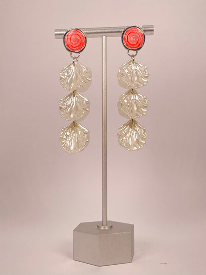 Mira Shell - Peach-White Shell Earring