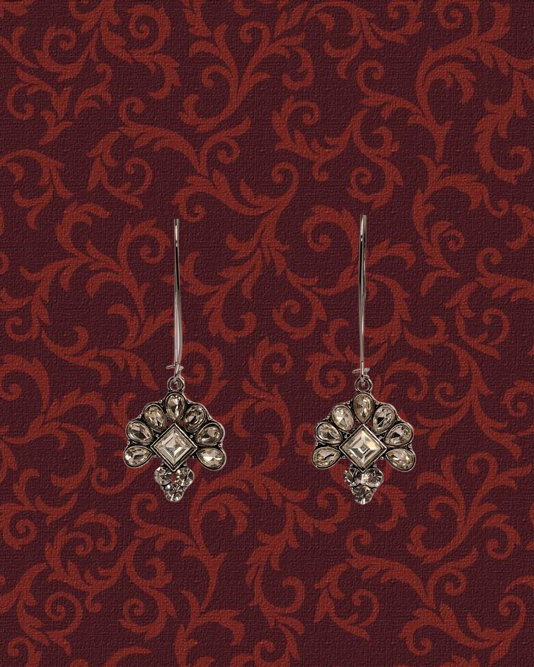 Crista - White Stone Hanging Earring