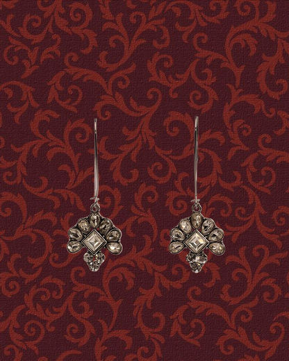 Crista - White Stone Hanging Earring