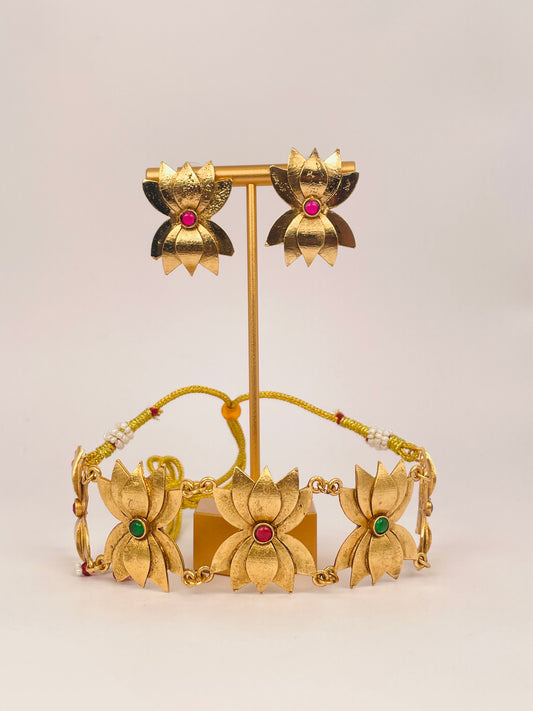 kanaka-lotus-gold-lotus-ruby-emerald-stone-choker-necklace-set