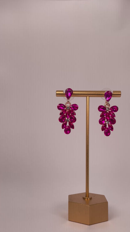 Ruhani Pear-Drops - Pink Pear Stone Earring